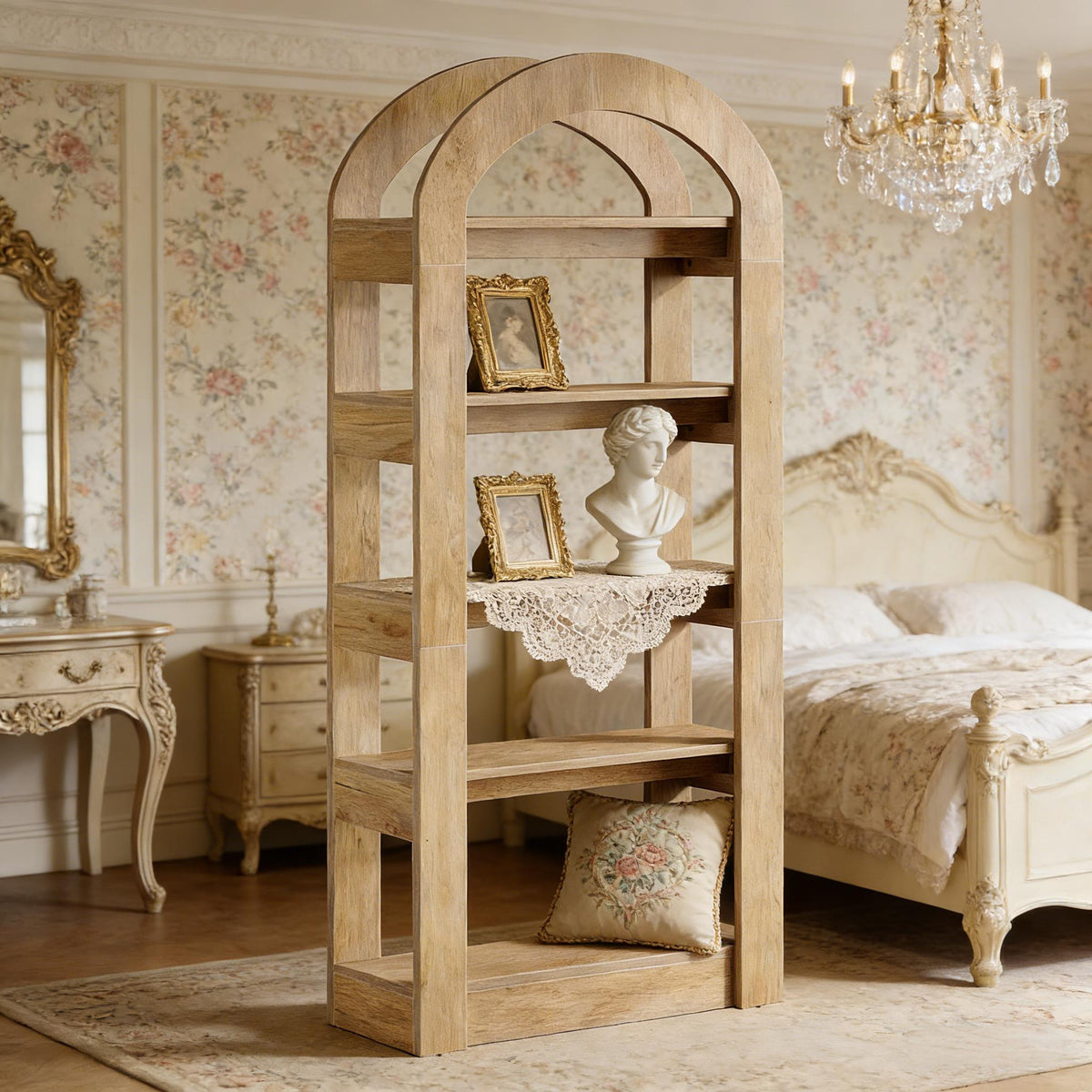 Arched Display Shelf - 5-Tier Bookshelf