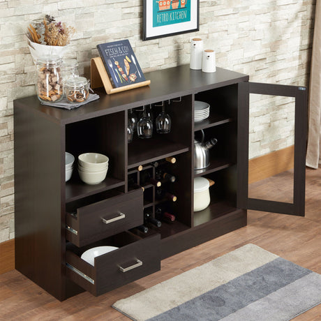 Hazen - Wine Cabinet III - Espresso - Best Buy Furniture
