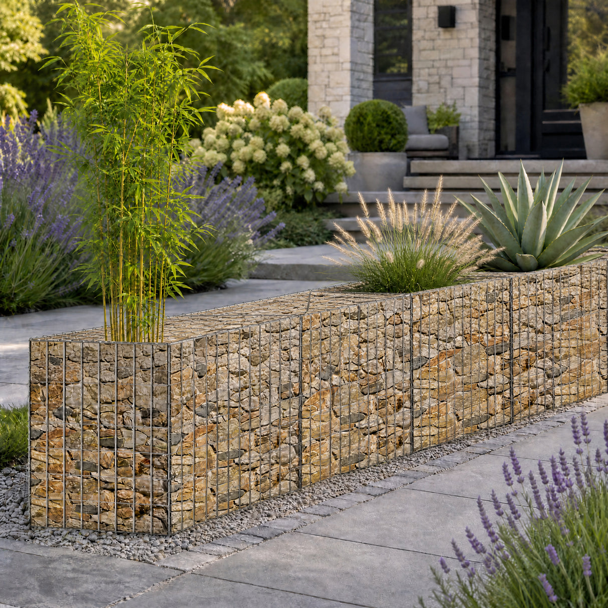 Galvanized Steel Tall Gabion Basket with Multiple Compartments