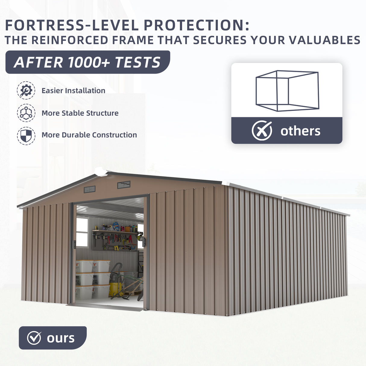 Campcraft 10x12ft Color Steel Plate Storage Shed