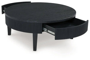 Marstream - Round Cocktail Table - Black - Best Buy Furniture
