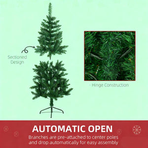 Artificial Half Christmas Trees with Auto Open Steel Base