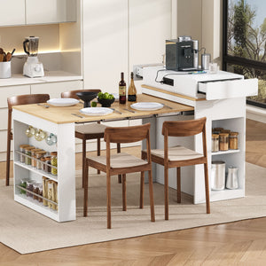 Extendable Dining Table With Folding Top