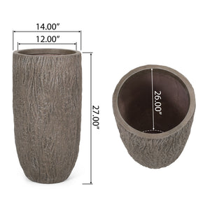 Magnesium Oxide Planter For Outdoor Use - Natural Wood - Best Buy Furniture