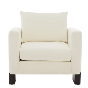 Modern Accent Chair Stylish Club Chair Armchair with Rubberwood Legs for Living Room, Bedroom, or Office