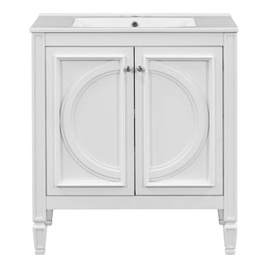 Bathroom Vanity With Sink With 2 Doors And Adjustable Shelf