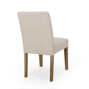 Contemporary Dining Chair With Upholstered Seating And Tapered Legs