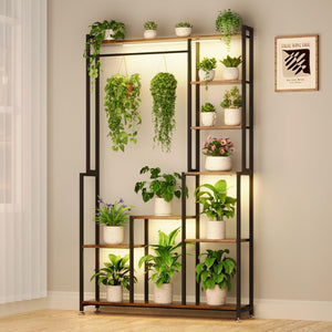 Large Indoor Plant Stand with Grow Light