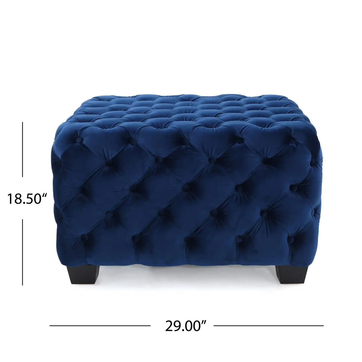 Modern Glam Ottoman With Velvet Upholstery And Button Tufted Design - Best Buy Furniture