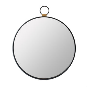 Wall Mirror With Frame, Contemporary Minimalist Accent Mirror For Living Room, Foyer, Entryway, Bedroom - Black