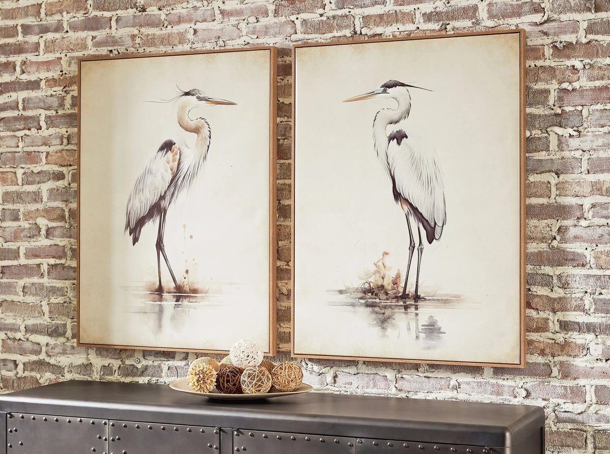 Aubinell - Wall Art Set (Set of 2) - Beige - Best Buy Furniture