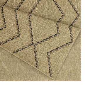Earth - 5'3" X 7'3" Indoor, Outdoor Area Rug - Black, Natural