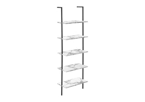 Bookshelf, Bookcase, Etagere, Ladder, 5 Tier, For Office, Marble Look Contemporary & Modern - Best Buy Furniture