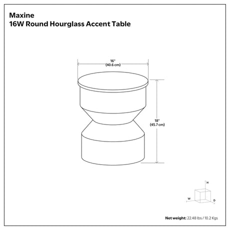 Maxine - Side Table - Black White