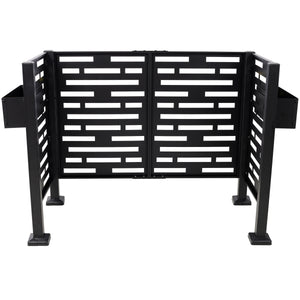 4x2 Ft Metal Air Conditioner Fence with Planter Boxes
