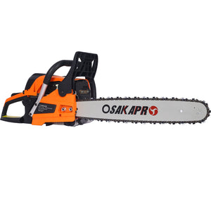 58Cc Gasoline Chainsaw 20" For Tree And Wood Cutting Epa Compliant - Orange