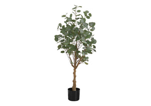 46" Tall, Artificial Plant, Eucalyptus Tree, Indoor, Faux, Fake, Floor, Greenery, Potted, Decorative - Green / Black - Best Buy Furniture
