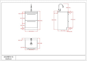 Metro - Laundry Cabinet & Faucet And Stainless Steel Sink
