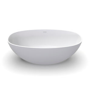 61 Inch Small Size Artificial Stone Solid Surface Freestanding Bathroom Bathtub