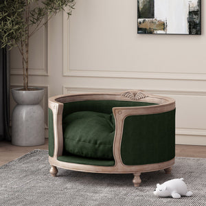 Upholstered Pet Bed, Fabric Dog Bed