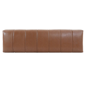 Brown PU Upholstered Indoor Dining Bench