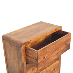 Solid Wood Aspen Chest, 3-Drawers, Chestnut