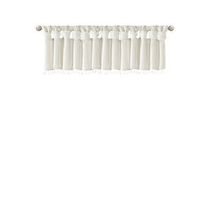 Lightweight Faux Silk Valance With Beads