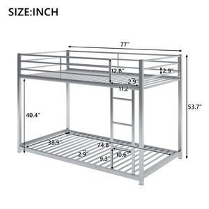 Metal Bunk Bed, Low Bunk Bed With Ladder