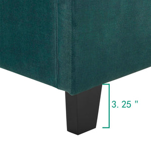 Tufted Upholstered Headboard Platform Bed
