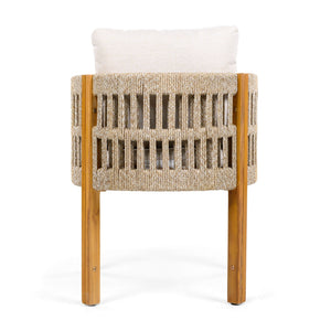 Outdoor Dining Chairs With Mix Rope Handles (Set of 2)
