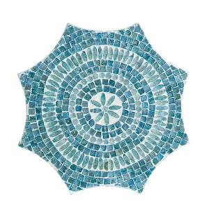 17x17x20" Capiz Design Stool