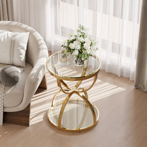 19.69'' Modern Glass Side Table