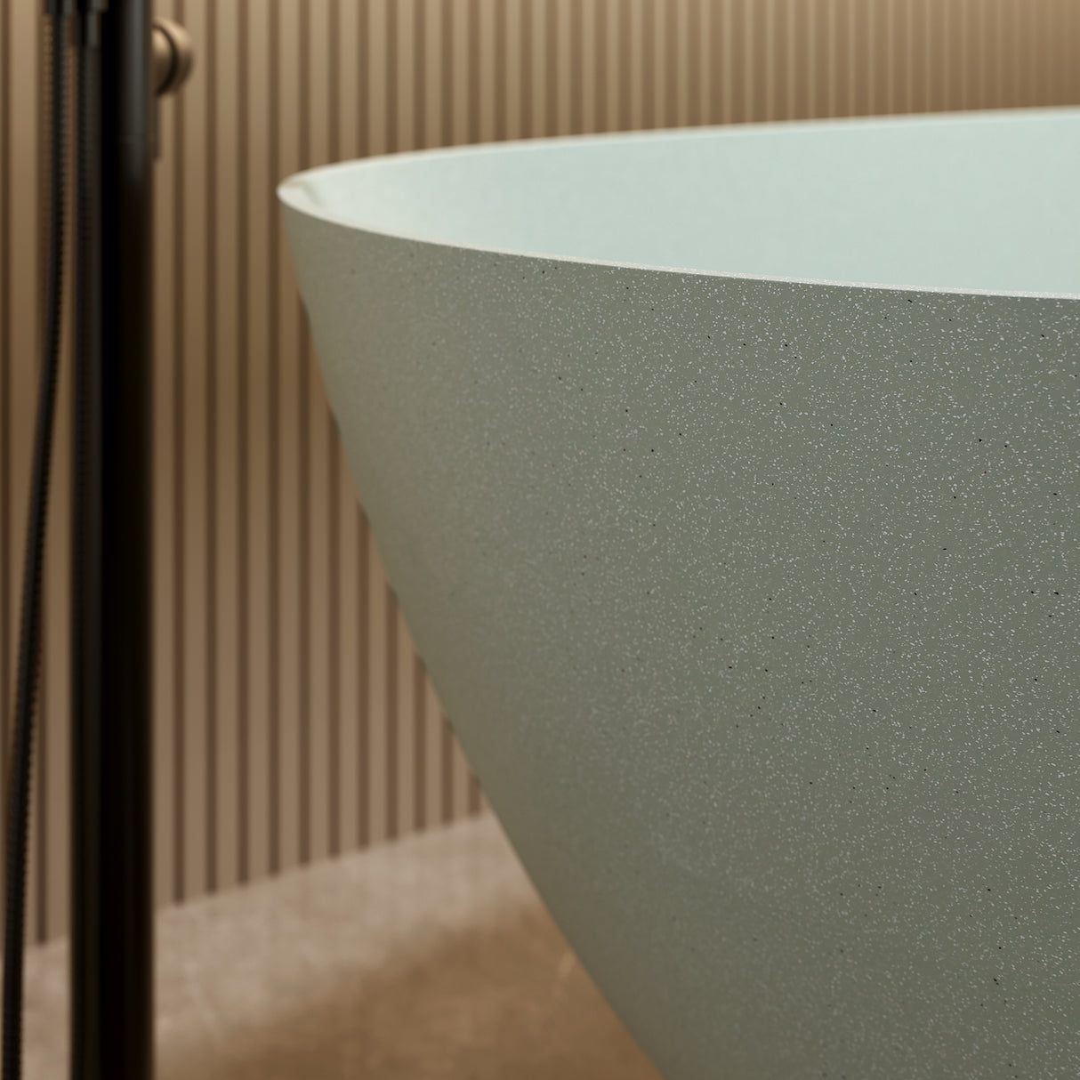 69'' Freestanding Bathtub Resin Stone Soaking Bathtub