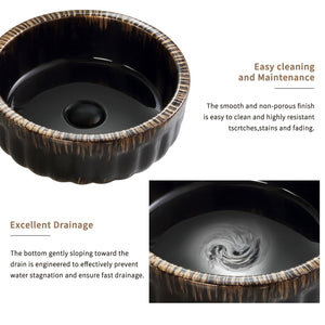 Vessel Sink, Above Counter Small Bowl - Black