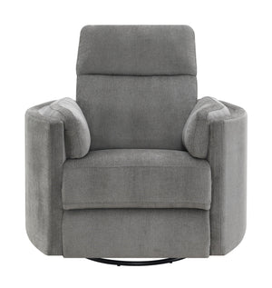Sagen - Chenille Glider Recliner With Swivel - Best Buy Furniture
