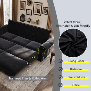 Chesterfield Sofa & Pull Out Bed