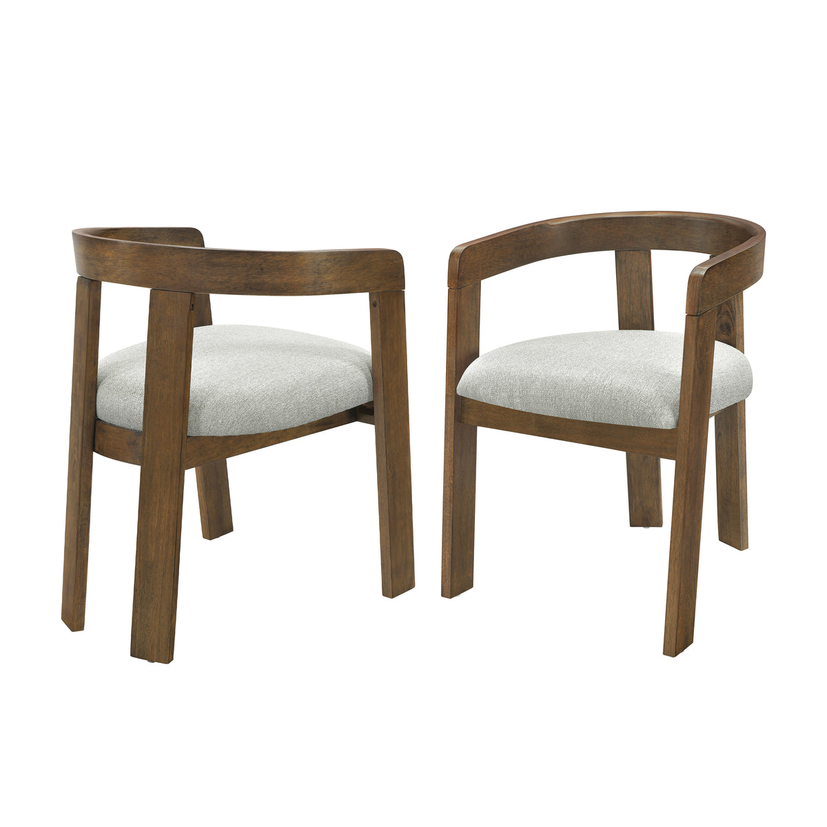 Modern Barrel Dining Chairs (Set of 2)