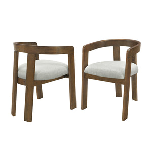Modern Barrel Dining Chairs (Set of 2)