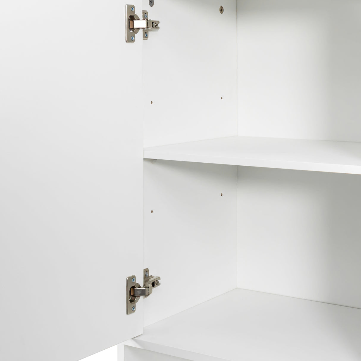 Laundry Cabinet with Doors and Shelf, Tilt-Out Laundry Hamper, Multiple Storage Space
