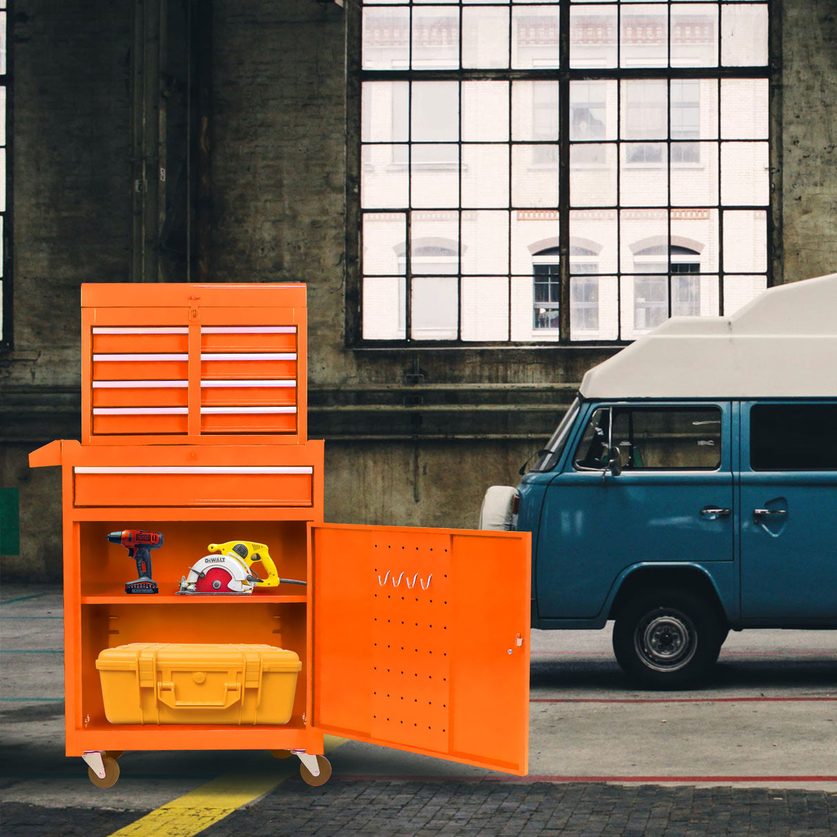 High Capacity Rolling Tool Chest With Wheels And Drawers, Storage Cabinet