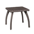 Luminant - Outdoor Side Table With Iron Frame - Brown - Best Buy Furniture
