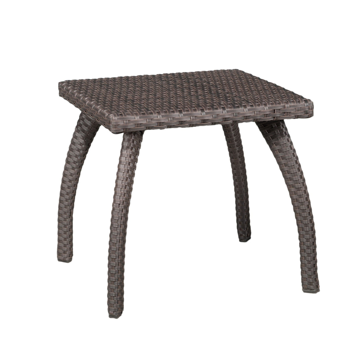 Luminant - Outdoor Side Table With Iron Frame - Brown - Best Buy Furniture