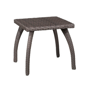Luminant - Outdoor Side Table With Iron Frame - Brown - Best Buy Furniture