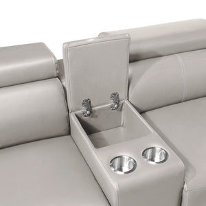 Nova - Sectional With Bluetooth Speaker, LED And Lifting Wine Cabinet