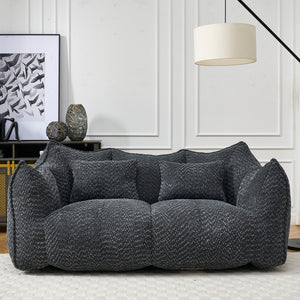 Comfortable Dual Beanbag Chair With High Resilience Foam Core For 2 People