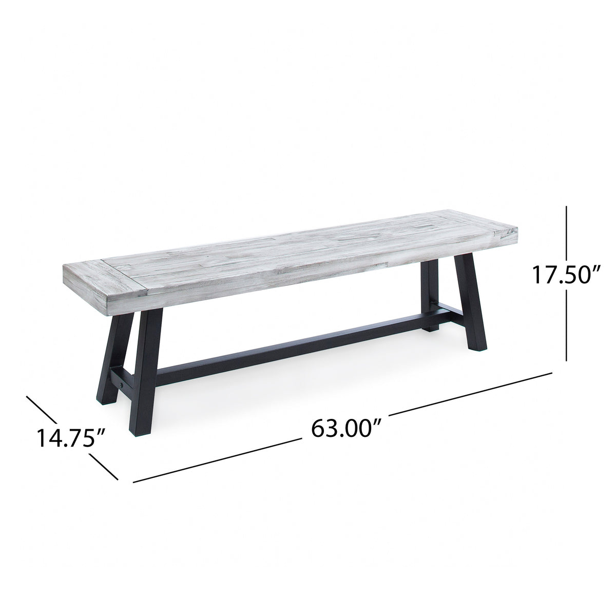 Acacia Wood Outdoor Dining Bench