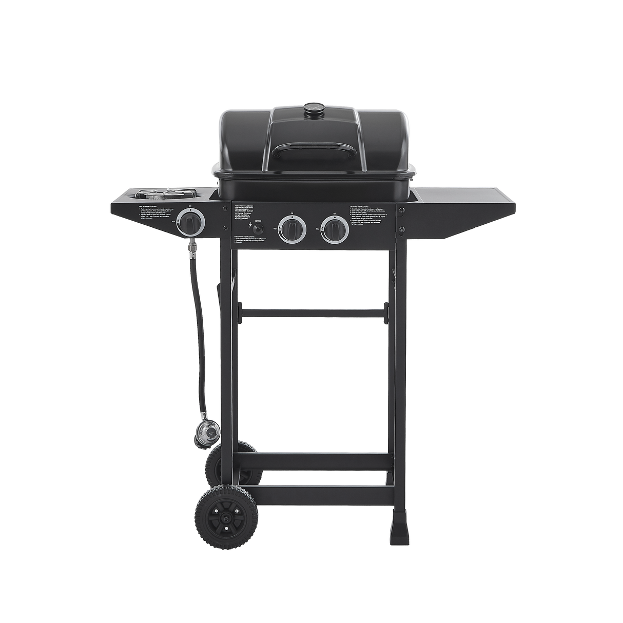 2 Burner Propane Gas BBQ Grill with Side Burner