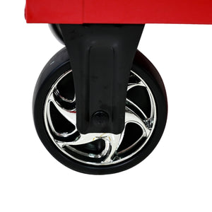 9 Drawer Multifunctional Steel Tool Cart With Wheels And Wooden Top