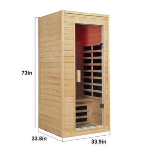 Hemlock Wood One-Person Indoor Sauna Room