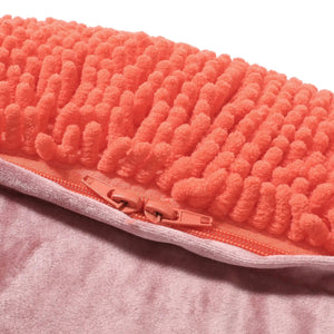 Sunny Square Pouf - Versatile Ottoman or Floor Cushion in Coral